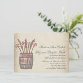 Whiskey Baril de blé Rustic Wedding Invitations (Debout devant)