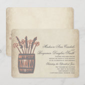 Whiskey Barrel of Wheat Rustic Wedding Invitations Kaart (Voorkant / Achterkant)