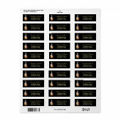 Whiskey Bottle Glass Return Address Etiket (Full Sheet)