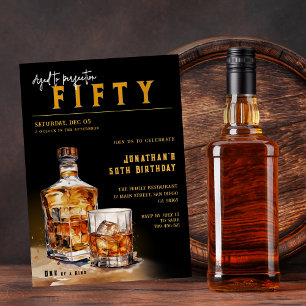 Whiskey Bourbon Magazine Hoesje Verjaardagsfeest Kaart
