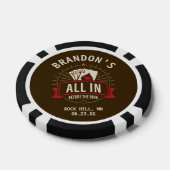 Whiskey Brown Custom Rustic Bachelor Party Poker Chips (Enkel)