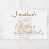 Whiskey Bruiloft Bachelor Likeurfles Etiket (Enkel label)