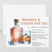 Whiskey & Cheers – Bewerkbare Vaderdag Kaart (Voorkant / Achterkant)
