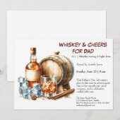 Whiskey & Cheers – Invitation de la fête des Pères (Devant / Derrière)