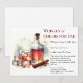 Whiskey & Cheers – Invitation de la fête des Pères (Devant / Derrière)