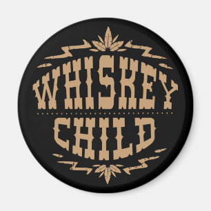 WHISKEY CHILD - Black Magnet w/Herfst Harvest Logo Magneet