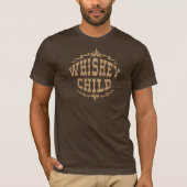 WHISKEY CHILD - T-shirt Brown avec logo de récolte (Devant)