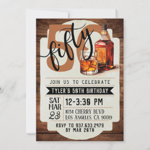 Whiskey & Cigars Invitation 50e anniversaire