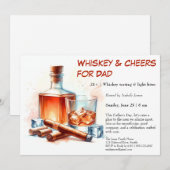 Whiskey & Cigars – Invitation de la fête des Pères (Devant / Derrière)