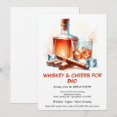 Whiskey & Cigars – Invitation de la fête des Pères (Devant / Derrière)