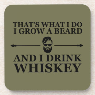 Whiskey citaten met grappige bebaarde gezegden bier onderzetter