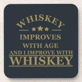 Whiskey citeert grappige alcohol gezegden geschenk bier onderzetter (Voorkant)