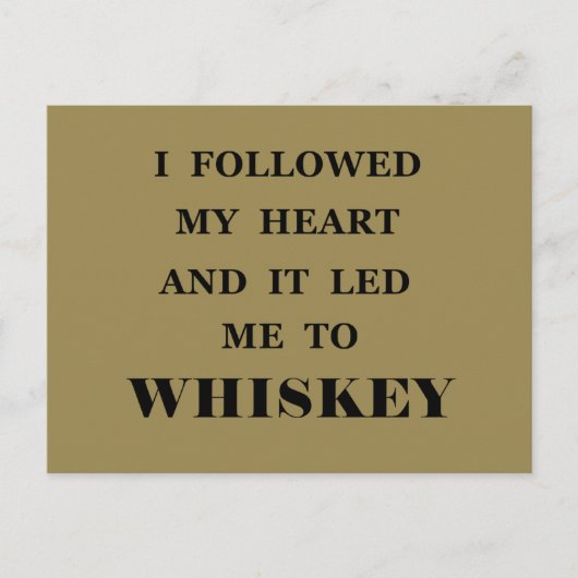 Whiskey citeert grappige alcohol gezegden geschenk briefkaart (Voorkant)