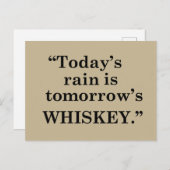 Whiskey citeert grappige alcohol gezegden geschenk feestdagenkaart (Voorkant / Achterkant)