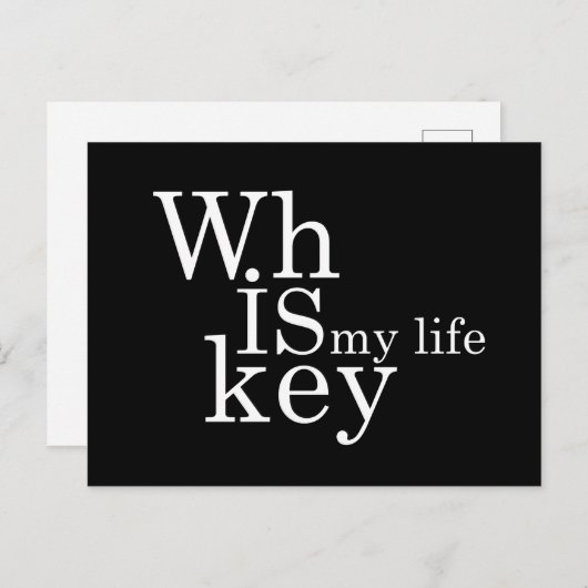 Whiskey citeert grappige alcohol gezegden geschenk feestdagenkaart (Voorkant / Achterkant)