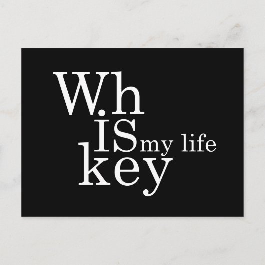 Whiskey citeert grappige alcohol gezegden geschenk feestdagenkaart (Voorkant)