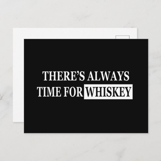 Whiskey citeert grappige alcohol gezegden geschenk feestdagenkaart (Voorkant / Achterkant)