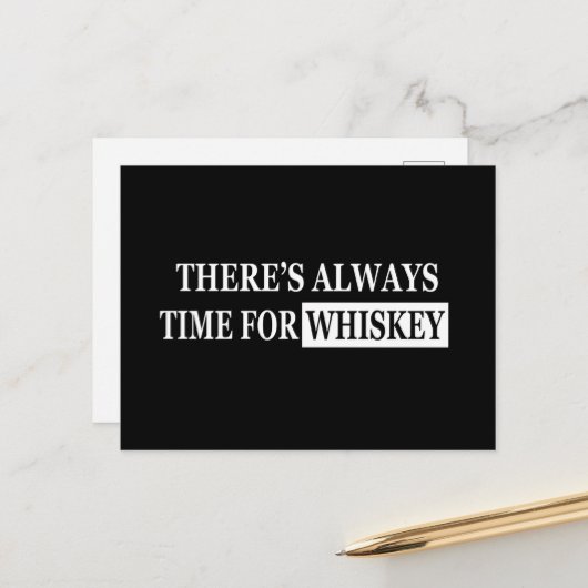 Whiskey citeert grappige alcohol gezegden geschenk feestdagenkaart (Voorkant / Achterkant in situ)