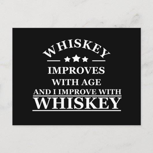 Whiskey citeert grappige alcohol gezegden geschenk feestdagenkaart (Voorkant)