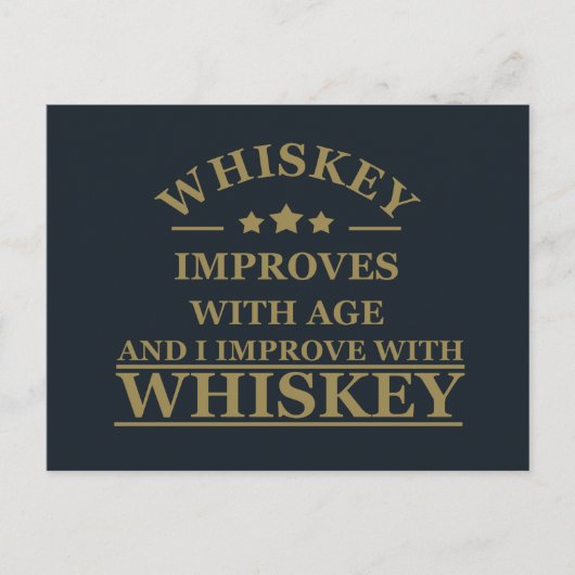 Whiskey citeert grappige alcohol gezegden geschenk feestdagenkaart (Voorkant)