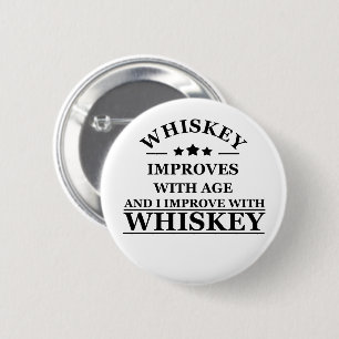 Whiskey citeert grappige alcohol gezegden geschenk ronde button 5,7 cm