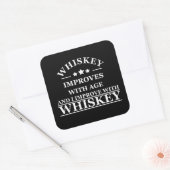 Whiskey citeert grappige alcohol gezegden geschenk vierkante sticker (Envelop)