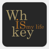 Whiskey citeert grappige alcohol gezegden geschenk vierkante sticker (Voorkant)