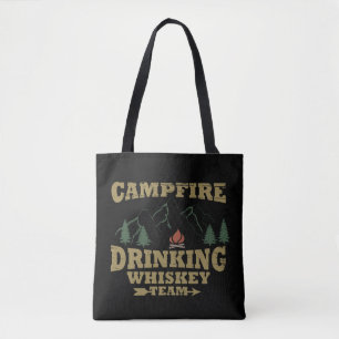 Whiskey citeert grappige camping camper gezegden draagtas