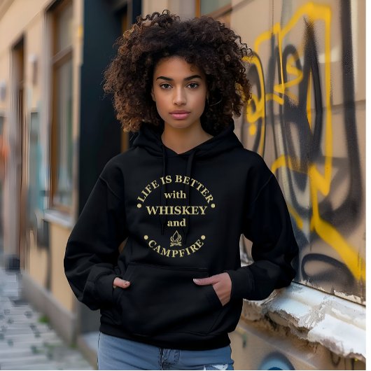 Whiskey citeert grappige camping camper gezegden hoodie