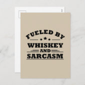 Whiskey citeert grappige drink alcoholische gezegd feestdagenkaart (Voorkant / Achterkant)