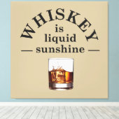 Whiskey citeert grappige drink gezegden canvas afdruk (Insitu (Houten vloer))