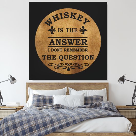 Whiskey citeert grappige drink gezegden canvas afdruk (Insitu (Slaapkamer))