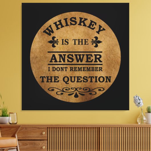 Whiskey citeert grappige drink gezegden canvas afdruk (Insitu (Woonkamer))