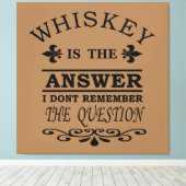 Whiskey citeert grappige drink gezegden canvas afdruk (Insitu (Houten vloer))