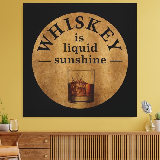 Whiskey citeert grappige drink gezegden canvas afdruk (Insitu (Woonkamer))