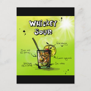 Whiskey Cocktail Recept Briefkaart