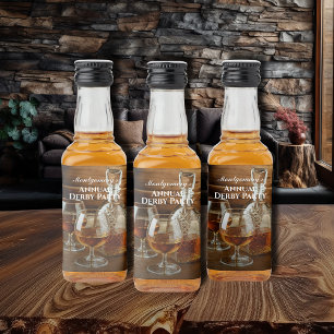 Whiskey Decanter Derby Party Mini Likeurfles Etiket