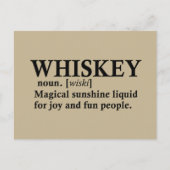 Whiskey definitie grappige alcohol gezegden gesche feestdagenkaart (Voorkant)