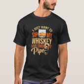 Whiskey Drinker Smoke Pipe Tobacco Smoking Pipe Sm T-shirt (Voorkant)