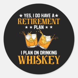 Whiskey Drinkers Opa Papa Vaderdag Ronde Sticker