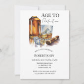 Whiskey en sigaar mannen verjaardagsfeestje kaart (Voorkant)