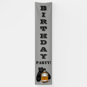 Whiskey en sigaar verjaardagsbanner spandoek