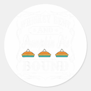Whiskey en Thanksgiving - Grappige Turkey Day dran Ronde Sticker