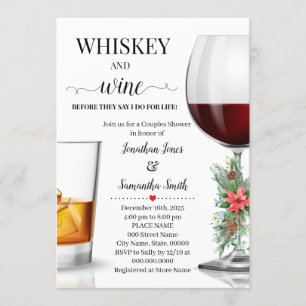 Whiskey en wijn voordat ik kerst douche kaart