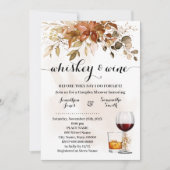 Whiskey en Wine Couples Shower Fall Wedding Kaart (Voorkant)