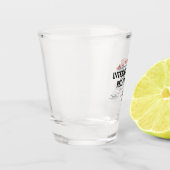 Whiskey "Étiquette blanc" et verre de tir de la th (Gauche)