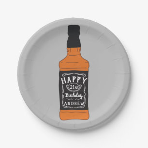 Whiskey Fles 21st Birthday Whiskey Lovers Papieren Bordje