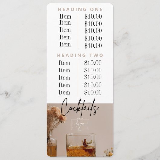 Whiskey | Fleurs Boho | Menu (Devant)