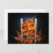 Whiskey Glass Briefkaart (Voorkant / Achterkant)