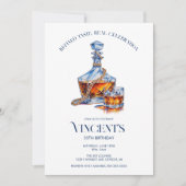 Whiskey & Gold Cuban-Link Chain Men’s Birthday Kaart (Voorkant)